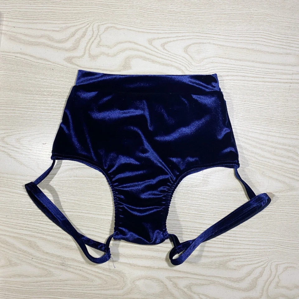 Terciopelo Mujeres Hueco Caliente Pantalones Cortos Ajustados Sexy Ropa de Baile Ropa de Club Club Tubo Mini Foto 1 de 4