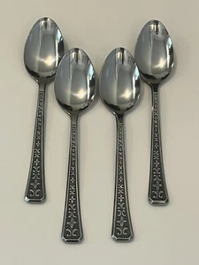 INTERPUR Stainless Japan FLORENZ 4 PETALS Flower 4 Teaspoons - Picture 1 of 5