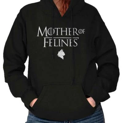 Mother Of Felines Cat Mom Lady Cute Gift Womens Hooded Sweatshirts Hoodies - Image 1 of 4