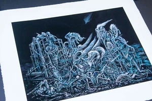 David Welker 2019 Watering Hole Limited Edition S/N #/70 Urban Art Print Poster - Bild 1 von 12