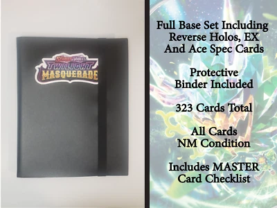 POKÉMON Twilight Masquerade Complete Base Set Binder w/ Reverse Holo - 322 Cards - Image 1 of 4