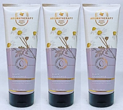 3 Bath & Body Works Aromatherapy BLACK CHAMOMILE Moisturizing BODY WASH 10 oz - Image 1 of 2