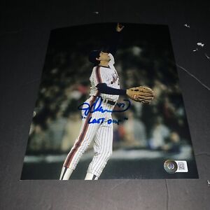 Jesse Orosco Signed New York Mets World Series Last Out 8x10 Photo Beckett BAS A