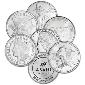 1 oz. Silver Round - Random Brand - Secondary Market - .999 Fine - Picture 1 of 2