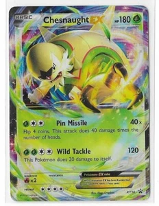 Pokémon Chesnaught EX XY Black Star Promo XY18 Full Art Ultra Holo Rare MP/DMG - Picture 1 of 2