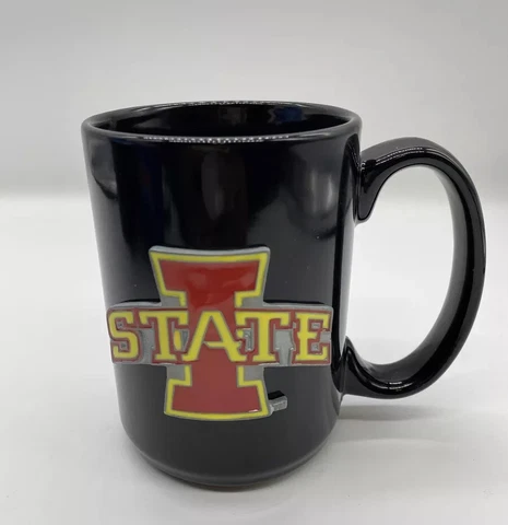 Iowa State Cyclones Coffee Mug-NCAA Black Ceramic Mug 3D Logo Cover
