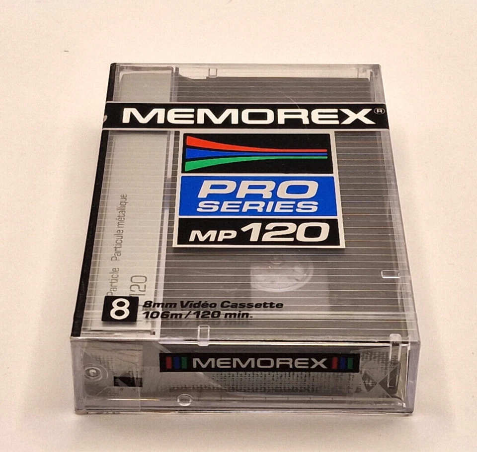 Blank Casstte Tape Memorex MP 120 Pro Series 8mm VTR Camcorder