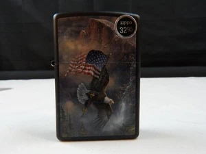 Zippo Lighter Flying Bald Eagle Carrying the American Flag NIB - Picture 1 of 5