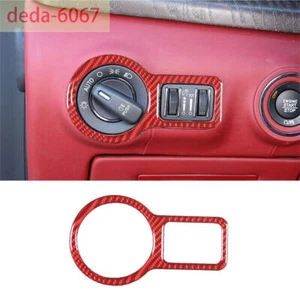 Red Carbon Fiber For Maserati Ghibli /Quattroporte 2014-22 Headlight Switch Trim - Picture 1 of 8