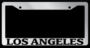LOS ANGELES Chrome METAL Matrícula Marco Auto - Imagen 1 de 1