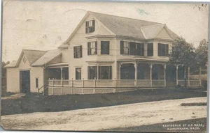 ASHBURNHAM MA RESIDENCIA de J.P.HARE ANTIGUA FOTO REAL POSTAL RPPC - Imagen 1 de 2