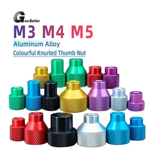 Knurled Thumb Nuts Hand Grip Knob High Type Anodizing Aluminum Alloy M3 M4 M5 - Picture 1 of 171