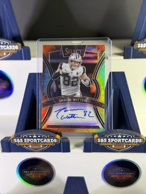 2019 Select Signatures Jason Witten #SP-JW Tie-Dye Prizm /2 (AU) SSP COWBOYS HOF - Image 1 of 3