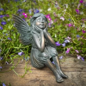 Daydream Bronze Fairy Resin Outdoor Garden Decorative Ornament Sculpture Angel - Picture 1 of 1