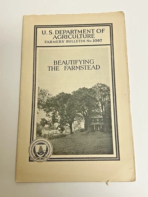 1929 US Department Agriculture Farmers' Bulletin #1087 Beautifying the Homestead - Image 1 of 4