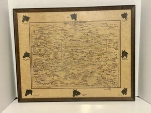 Rare Vintage pedigree chart for the American Quarter Horse Lineage 1960 22”x17.5 - Picture 1 of 12