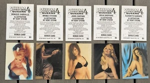 Vintage Scream Queens 4 Trading Card Lot Bonus Card Set of (5) "B" Movie Stars  - Bild 1 von 2
