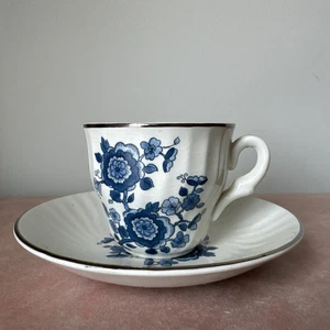 Vtg Ironstone Enoch Wedgwood (Tunstall Ltd) Espresso Cup & Saucer - Picture 1 of 6