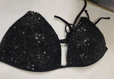 Top de natación bikini negro lentejuelas Calzedonia Colbey M 126494 nuevo sin etiquetas Foto 1 de 4