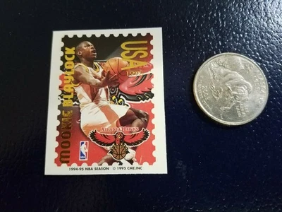 Mookie Blaylock Atlanta Hawks NBA 1995 CME Stamp STICKER USA  RARE ODDBALL - Image 1 of 2