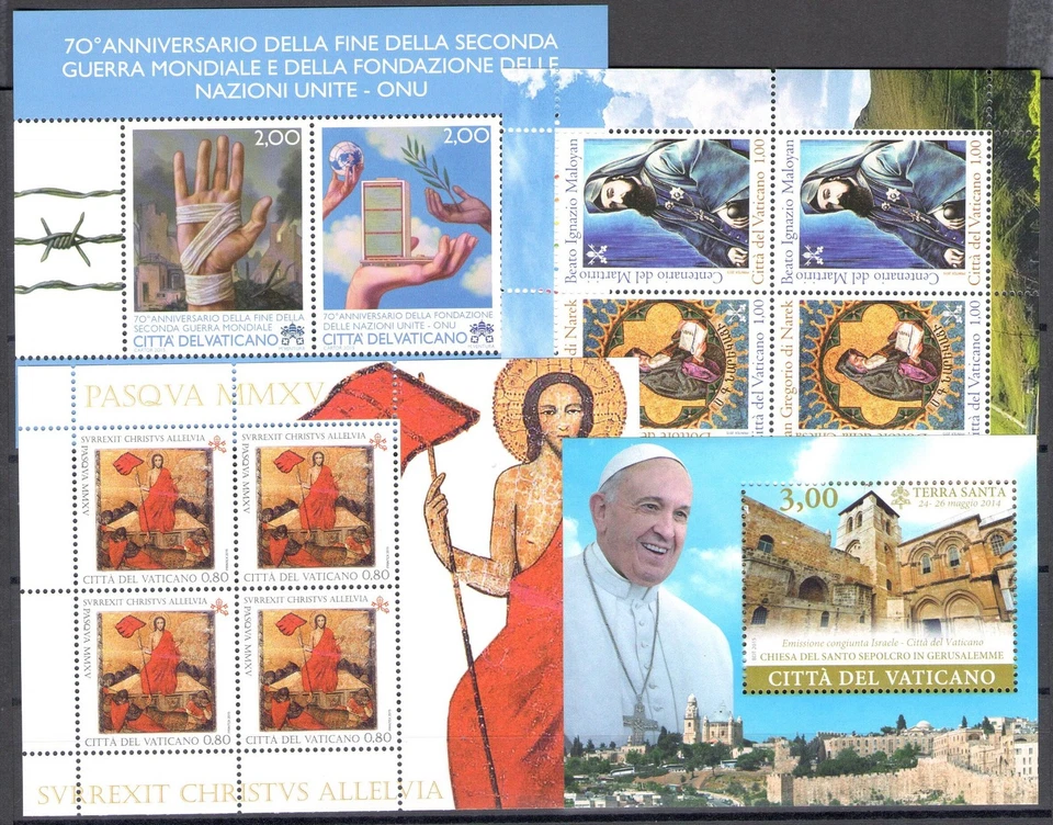 2015 Vatican, Complete Vintage, New Stamps, 29 Values + 4 Sheets + 1 Booklet - M - Image 1 of 2