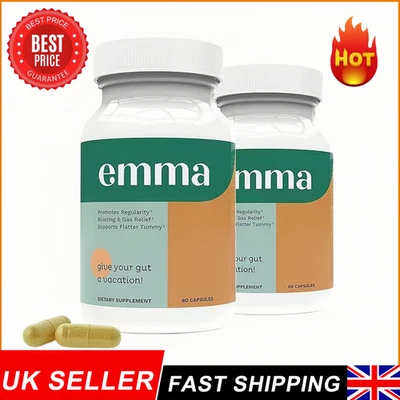 EMMA Supplement for Gut Health- Gas and Bloating Relief Constipation 60 Capsules
