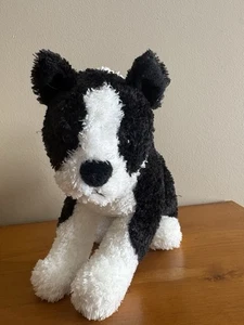 Douglas Cuddle Toy  Boston Terrier John Dog Plush Stuffed Puppy Black White Nwt - Picture 1 of 6