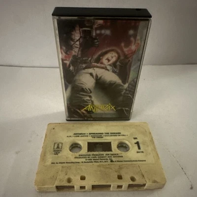 Anthrax Spreadong The Disease Cassette 1985 Megaforce Island Thrash Heavy Metal - Image 1 of 4