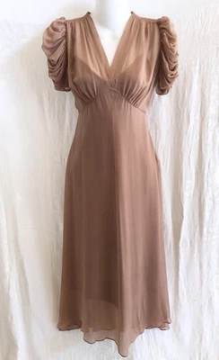 Vestido midi manga Gather Eden Galleta Zimmermann 0P XS $950 Foto 1 de 4