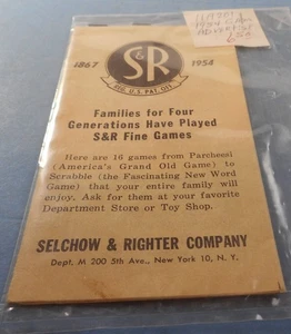Folleto Selchow & Richter 1954 / S&R Fine Games - Imagen 1 de 2