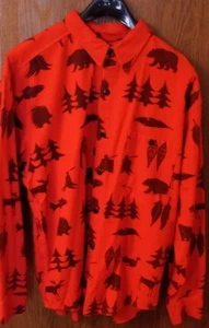 Vintage True Grit Bear & Trees Fleece Shirt Heavy Men’s Large (Great Condition) - Picture 1 of 4