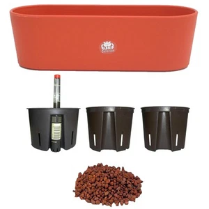 Set6 6 teilig Kunststoff Flori Pflanzschale orange für Hydrokultur - Bild 1 von 14
