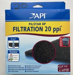 API Filtration Foam 20 PPI Filstar XP Aquarium Filter Pads 2 Count Pack 3 Month - Picture 1 of 8