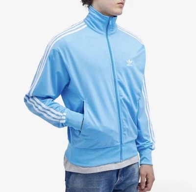 Men’s Adidas Originals Adicolor Firebird Track Top Jacket Sky Blue White Size XL - Image 1 of 4