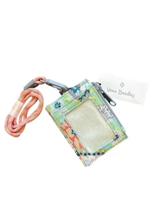 Vera Bradley ReActive RFID Cordón Estuche para Tarjetas Billetera Paisley Cítrico Nuevo Con Etiquetas - Imagen 1 de 5