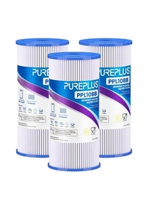 5 Micron 10" x 4.5" Whole House Pleated Sediment Filter for Well Water, 3PACK - Picture 1 of 2