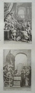Triumph of Job & Beschneidung Jesu Guercino Saint-Non 2 Aquatinta-Radierung 1773 - Picture 1 of 4