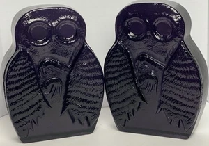 Juego de 2 sujetalibros Blenko Mothman Heliotropo Pt. Pleasant WV Creature - Imagen 1 de 17