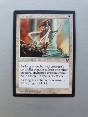 Favorable Destiny, MTG Mirage (1996) Uncommon White Enchantment NM - Image 1 of 2
