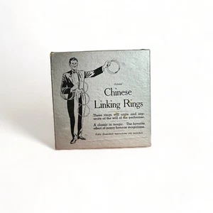 ANILLOS DE ENLACE CHINOS ANTIGUOS DE ADAMS / Truco de magia vintage - Imagen 1 de 4