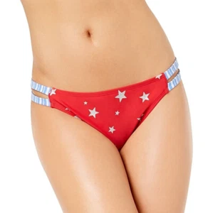 California Waves Swimsuit Bikini Bottom Stars Red Size Small - Picture 1 of 2