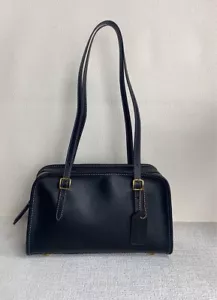COACH Swing Zipper Hand Bag Shoulder Bag 2WAY CM565 Black Outlet New 2503M - Picture 1 of 8