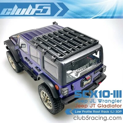 Low Profile Roof Rack ( L ) for SCX10 III Jeep JL Wrangler / JT Gladiator ( V2 ) - Image 1 of 4