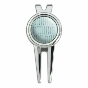 Artsy Pfeile handgezeichnet skizzenhaftes Muster Golf Divot Reparaturwerkzeug und Ballmarker - Bild 1 von 4
