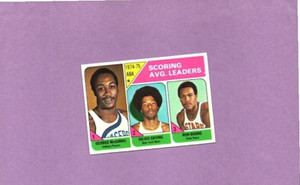 1975 Topps Basketball Set SCORING AVERAGE LEADERS Card # 221 - JULIUS ERVING