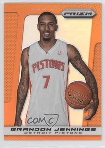 2013-14 Panini Prizm Orange Prizm /60 Brandon Jennings #177