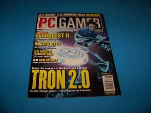 Vintage Computer Video Game Magazine 2002 PC Gamer "Tron 2.0" - Imagen 1 de 3