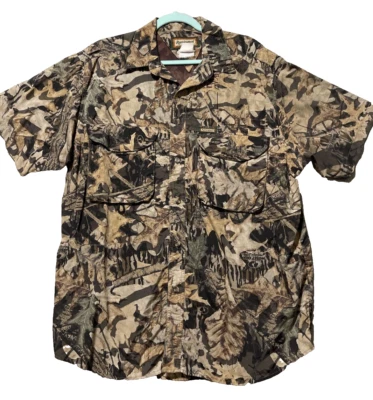 Remington Vented Camo Shirt Mens XL Mossy Oak Forest Floor Outdoor Hunting - Image 1 of 4