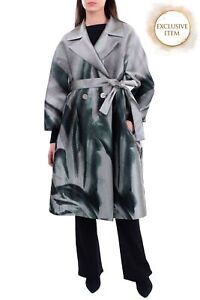 RRP€1224 MARINA RINALDI Jacquard Overcoat Plus Size 25 US16 IT54 L Fully Lined