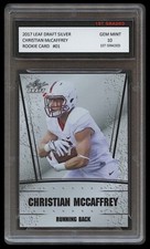 CHRISTIAN McCAFFREY 2017 LEAF DRAFT SILVER 1ST GRADED 10 ROOKIE CARD RC 49ERS